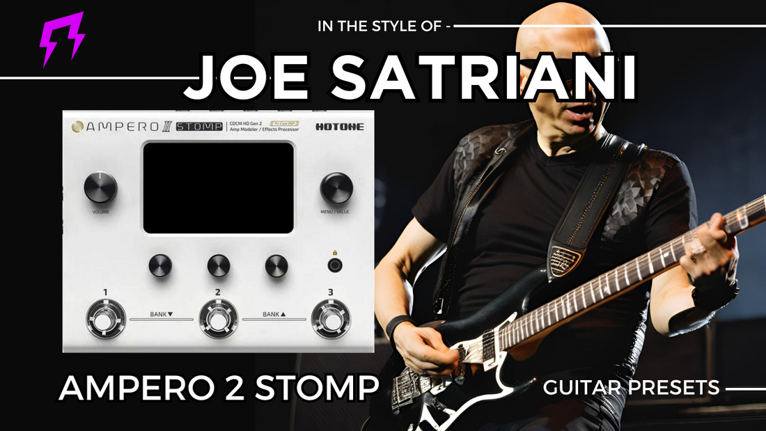Joe Satriani style Hotone Ampero 2 Stomp Liveplayrock guitar presets