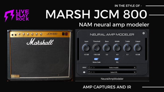 Marshall Jcm800 NAM Neural Amp Modeler software captures Liveplayrock