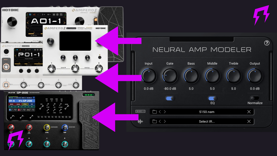 NAM (Neural Amp Modeler) AMPERO and VALETON GP-200 devices
