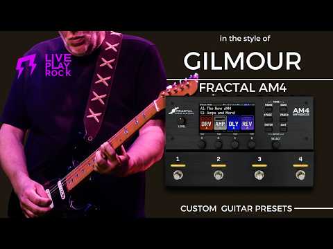 David Gilmour style FRACTAL AM4 Liveplayrock guitar presets tones
